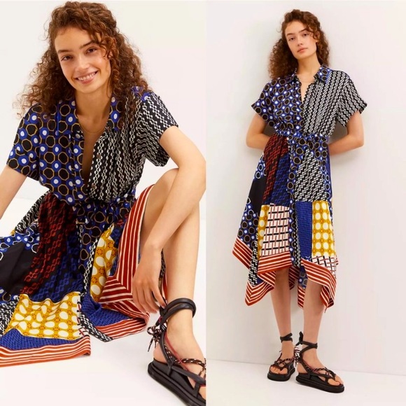 Anthropologie Dresses & Skirts - Anthropologie NWT Contrast MIDI Shirtdress Size M.